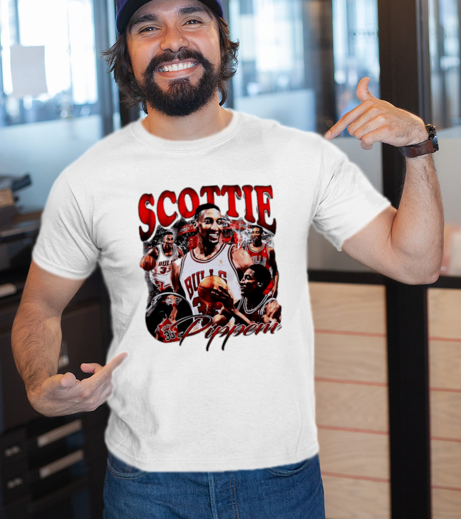 Scottie Pippen Chicago Bulls Basketball Legend 33 T-Shirt