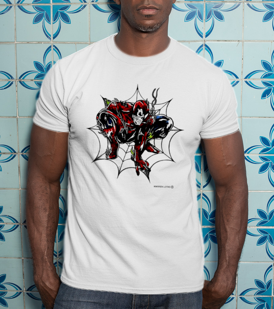 Spider Man Marvel Comics Warren Lotas Skull Web T-Shirt