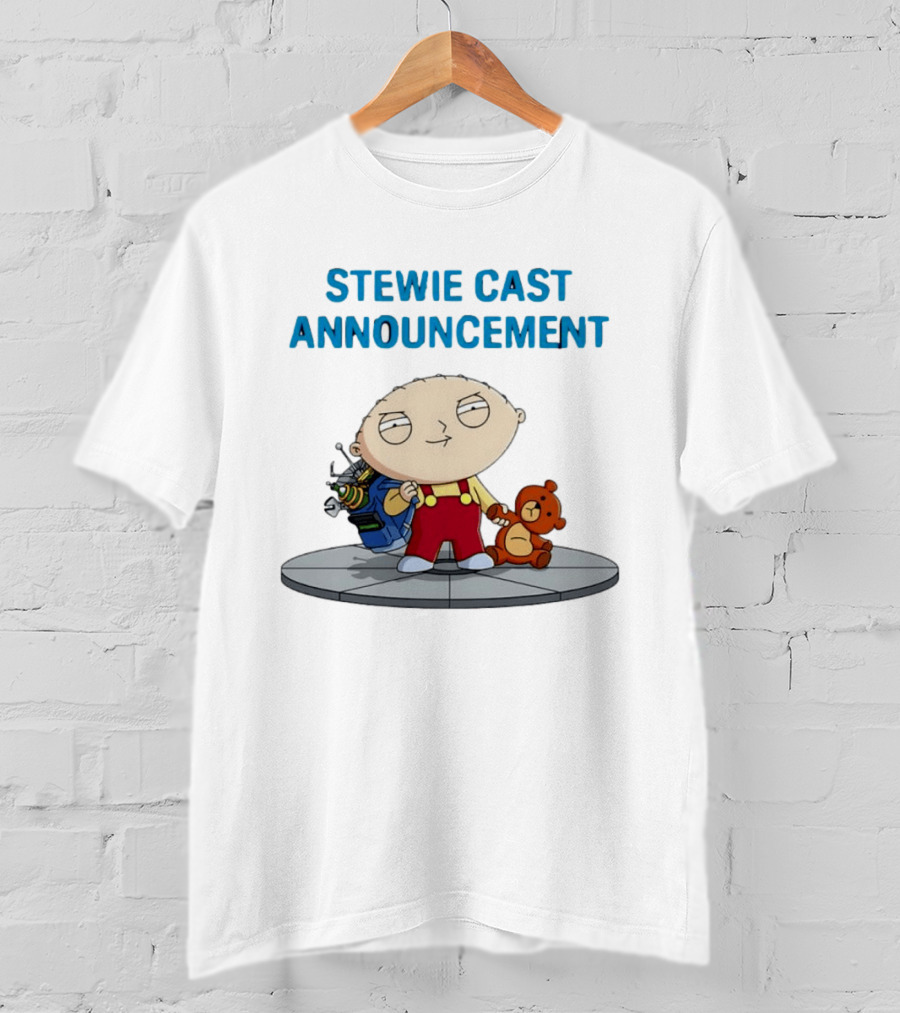 Stewie Griffin Family Guy Cast Announcement T-Shirt