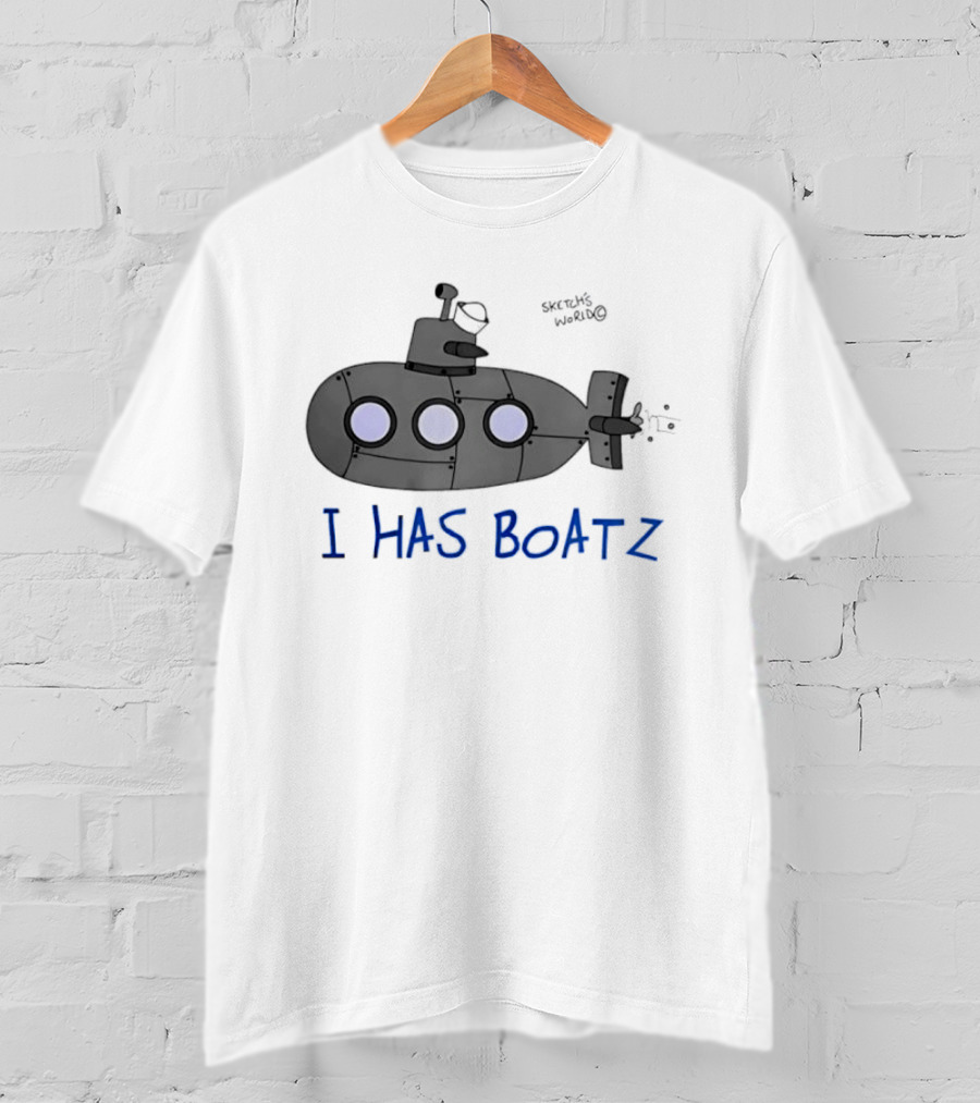 Submarine I Has Boatz Cartoon Meme Smosh Inside Joke T-Shirt