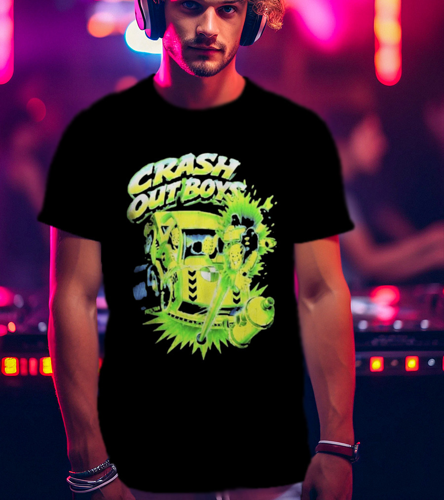 Adrien Broner Crash Out Boys Reven Brand Explosive Cartoon Car Scene T-Shirt