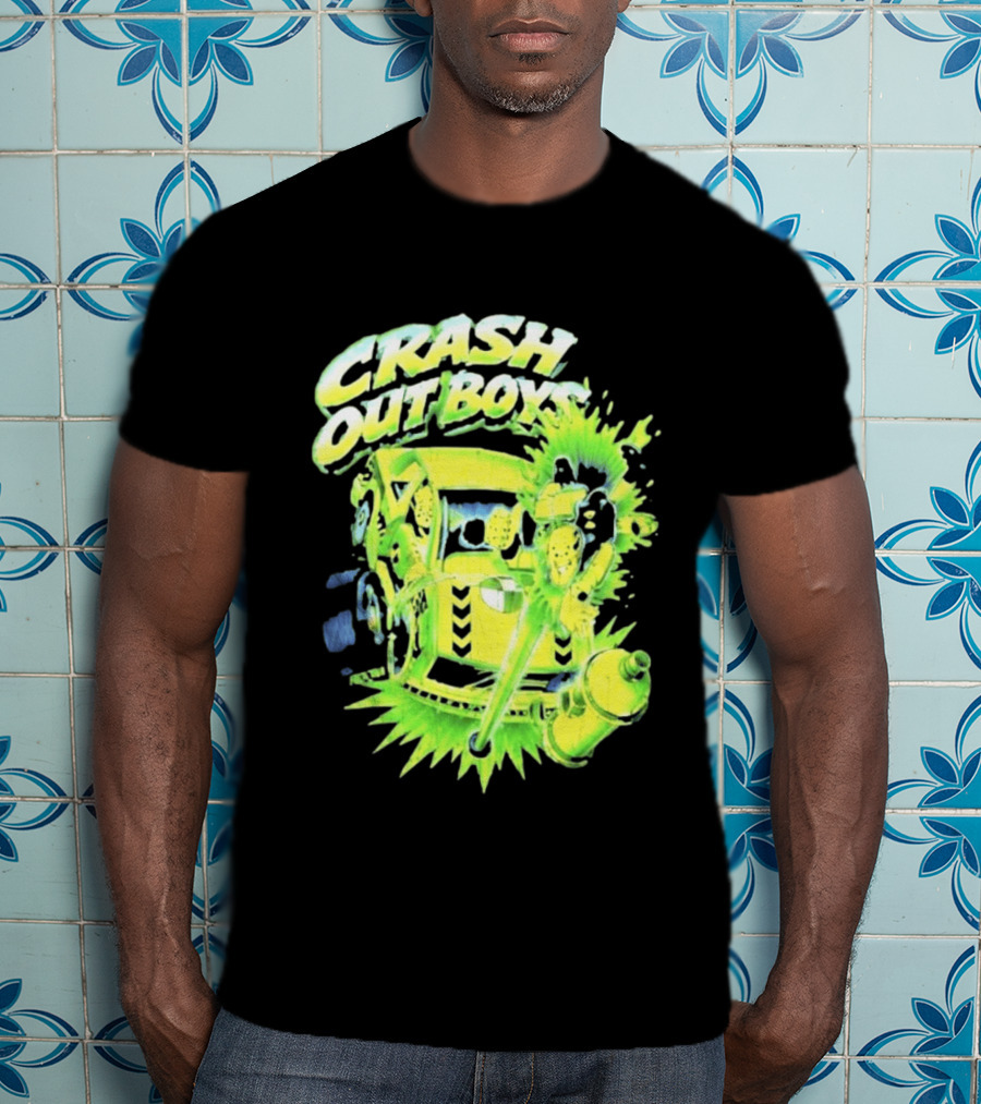 Adrien Broner Crash Out Boys Reven Brand Explosive Cartoon Car Scene T-Shirt