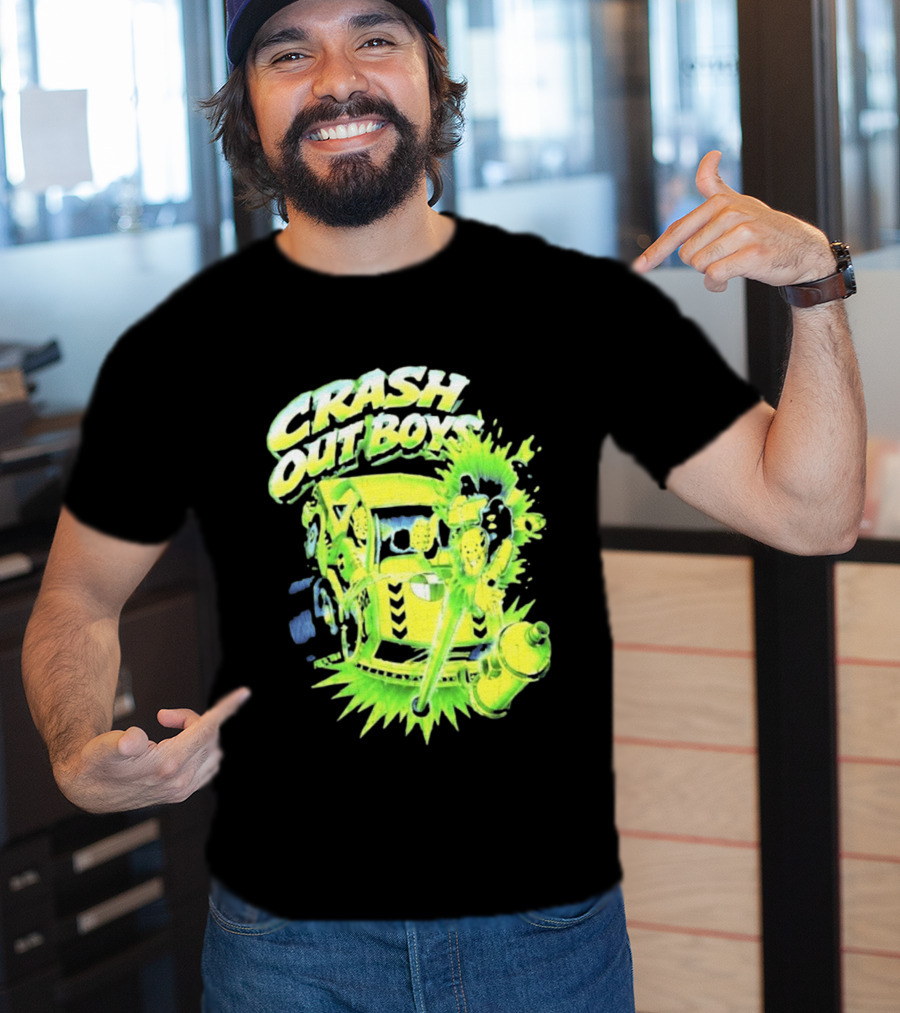 Adrien Broner Crash Out Boys Reven Brand Explosive Cartoon Car Scene T-Shirt