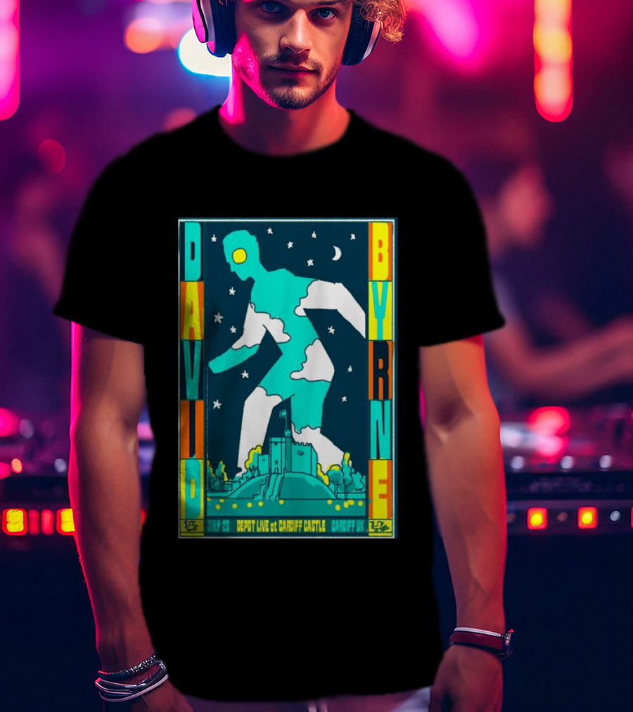 David Byrne Depot Live Cardiff Castle July 26 2026 Cardiff UK Show T-Shirt