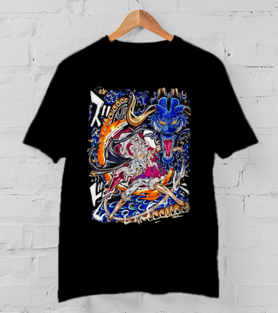 Monkey D Luffy Gear 5 Vs Kaido Epic One Piece Anime Manga Battle Scene T-Shirt