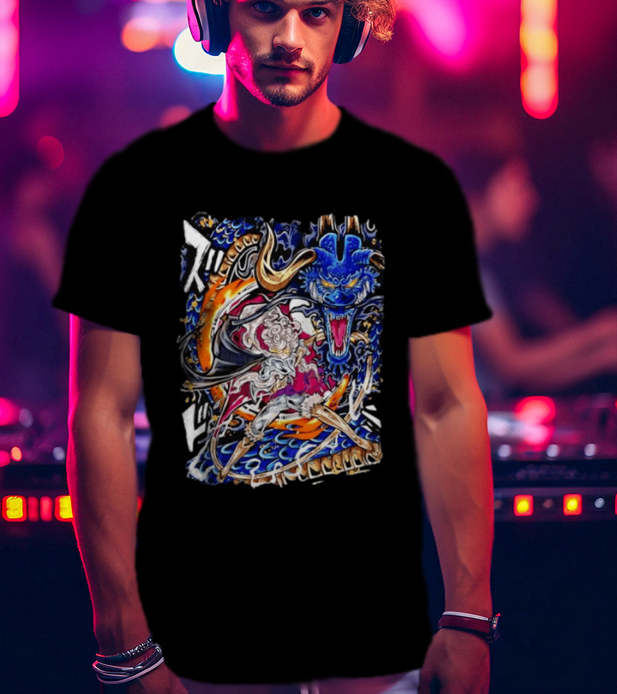 Monkey D Luffy Gear 5 Vs Kaido Epic One Piece Anime Manga Battle Scene T-Shirt
