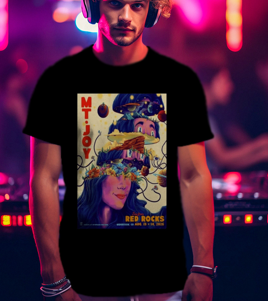 Mt. Joy Live Red Rocks Amphitheatre Morrison CO Aug 13 14 2026 Cosmic Landscape T-Shirt