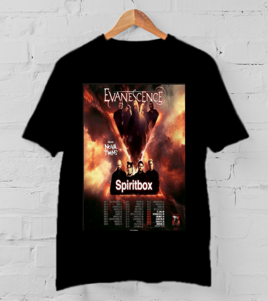 Evanescence US Tour 2026 Featuring Nova Twins And Spiritbox T-Shirt