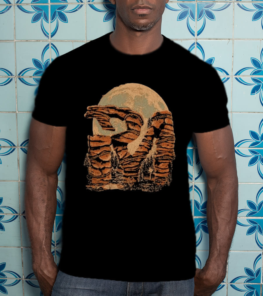 Parker Mccollum Red Rocks 2026 Moonlit Canyon Scenery T-Shirt