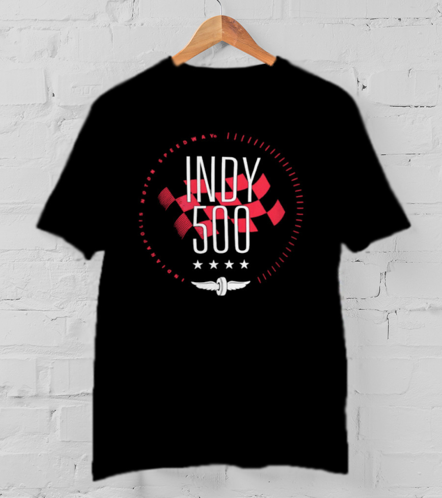 Indy 500 Speedway Racing Checkered Flag Motorsport Iconic Event T-Shirt
