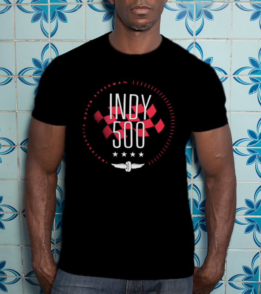Indy 500 Speedway Racing Checkered Flag Motorsport Iconic Event T-Shirt