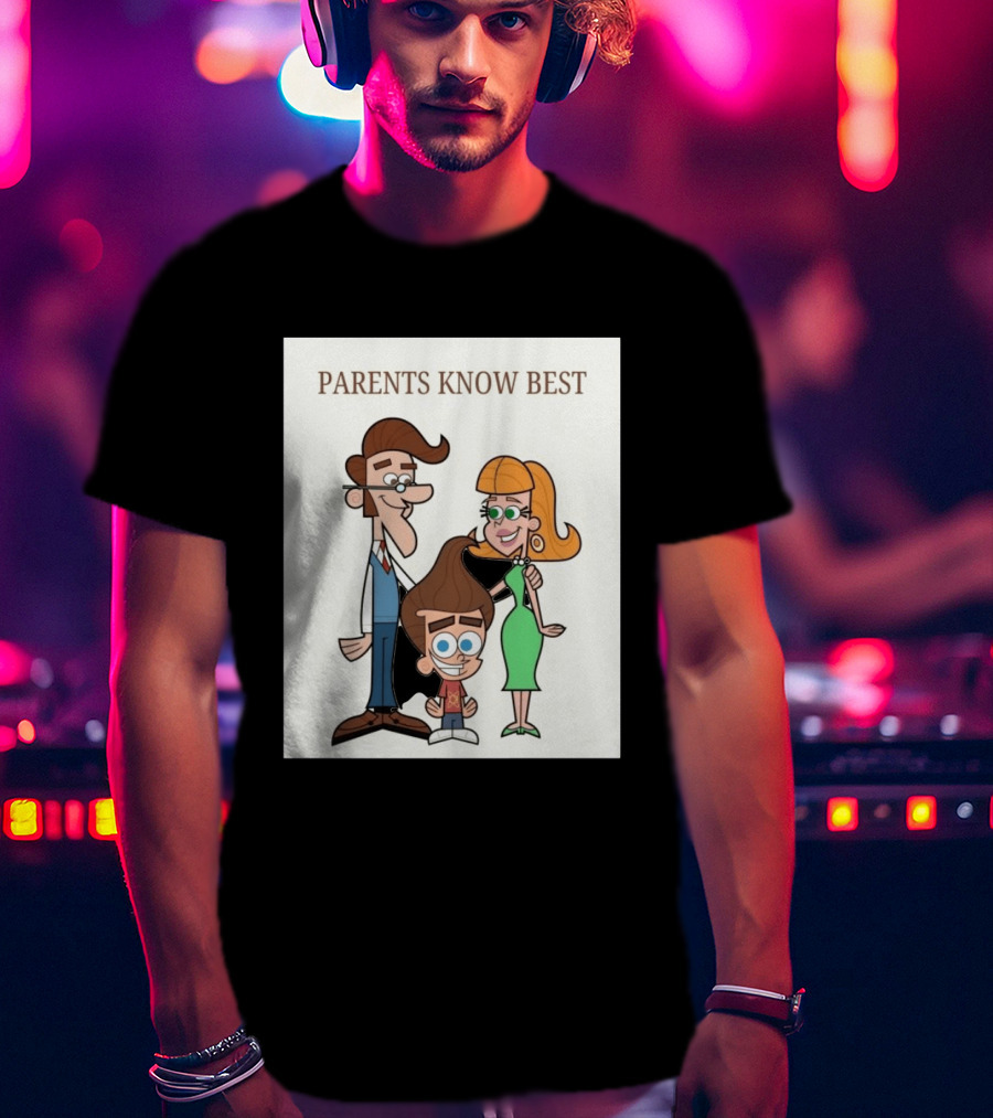 Parents Know Best Jimmy Neutron Timmy Turner Cartoon Mashup T-Shirt
