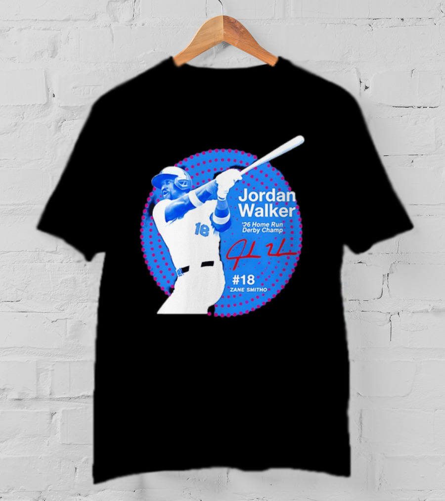 Jordan Walker 2026 Home Run Derby Champ Signature #18 Zane Smith T-Shirt