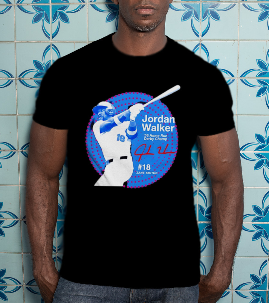 Jordan Walker 2026 Home Run Derby Champ Signature #18 Zane Smith T-Shirt