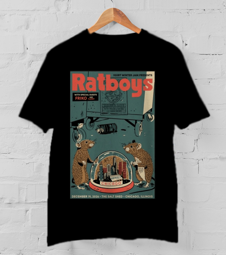 93XRT Winter Jam Presents Ratboys With Guests Friko And Floopy December 19 2026 The Salt Shed Chicago Illinois T-Shirt