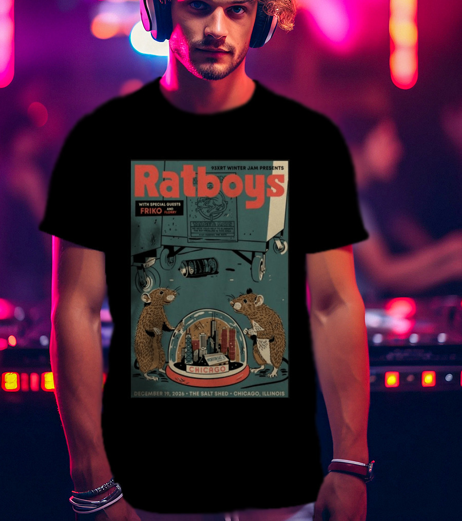 93XRT Winter Jam Presents Ratboys With Guests Friko And Floopy December 19 2026 The Salt Shed Chicago Illinois T-Shirt