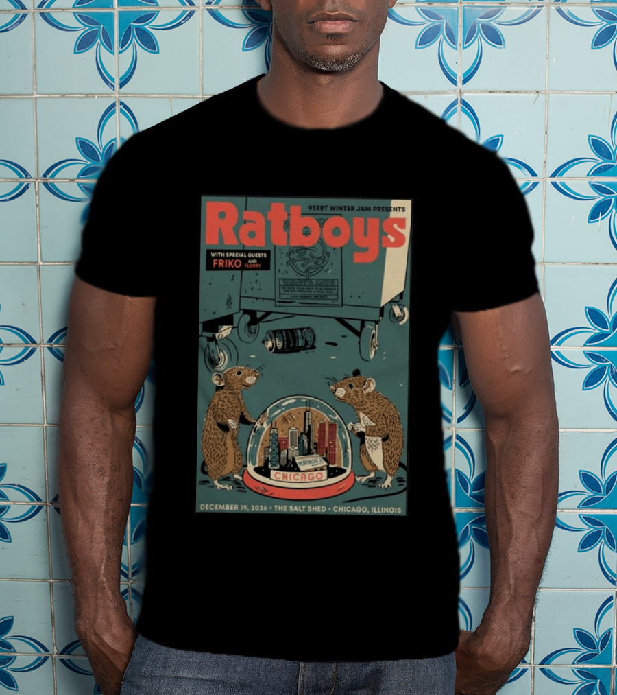 93XRT Winter Jam Presents Ratboys With Guests Friko And Floopy December 19 2026 The Salt Shed Chicago Illinois T-Shirt