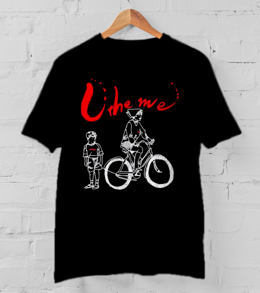 Utheme Rider And Standing Boy Cycling Sport Scene T-Shirt