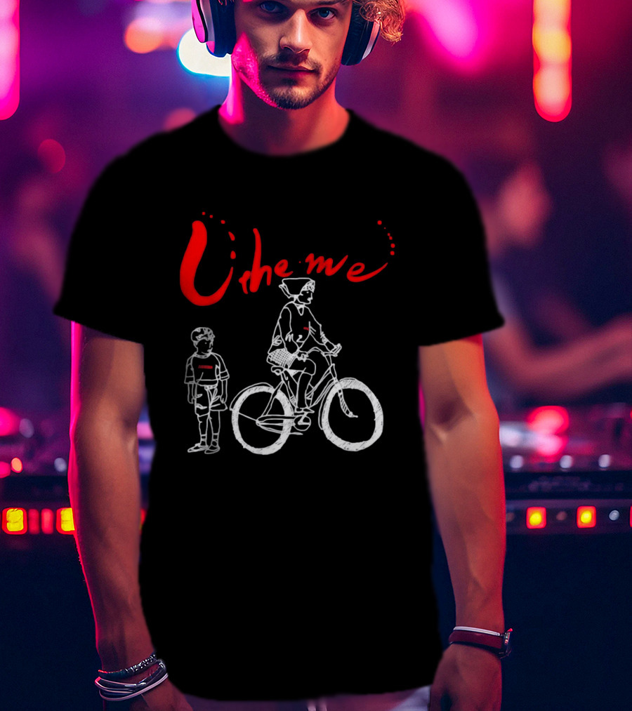 Utheme Rider And Standing Boy Cycling Sport Scene T-Shirt
