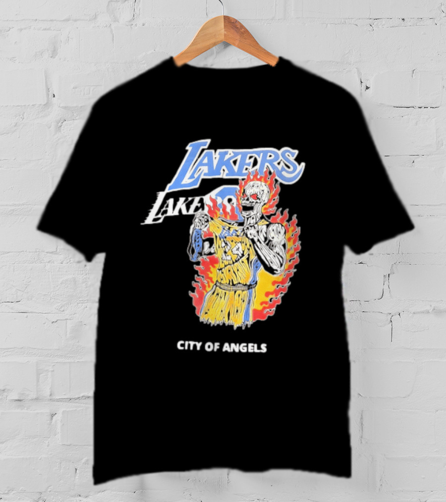 Los Angeles Lakers City Of Angels 24 Kobe Bryant Basketball T-Shirt