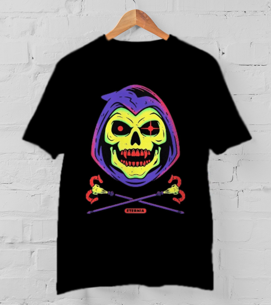 Skeletor Eternia Skull Crossbones Masters Of The Universe T-Shirt