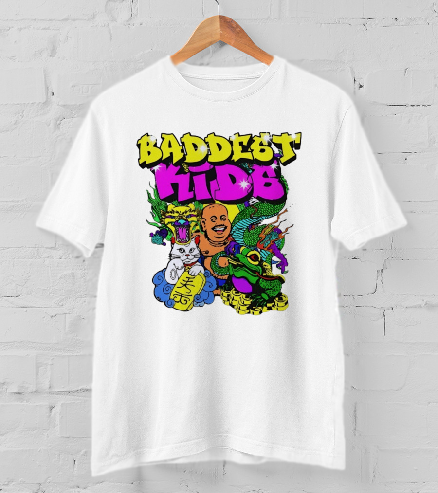 Baddest Kids Buddha Dragon Cat Frog T-Shirt