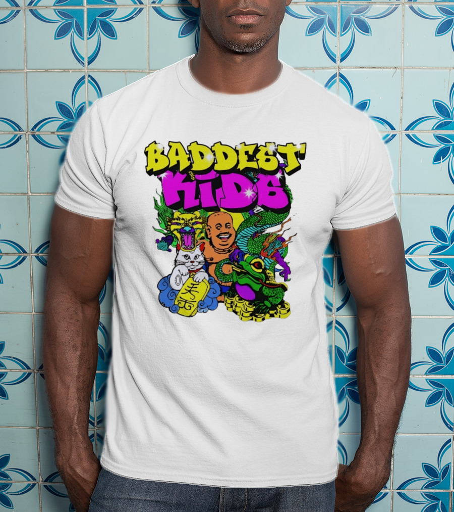 Baddest Kids Buddha Dragon Cat Frog T-Shirt