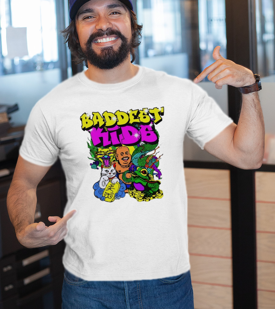 Baddest Kids Buddha Dragon Cat Frog T-Shirt