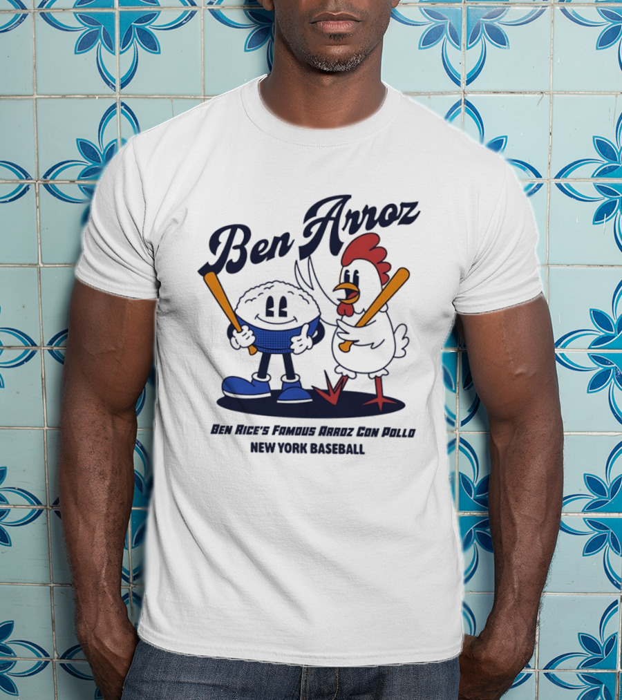 Ben Arroz Ben Rice's Famous Arroz Con Pollo New York Baseball T-Shirt