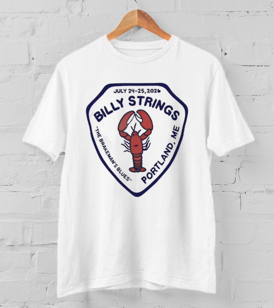 Billy Strings Portland Maine 2026 Lobster T-Shirt