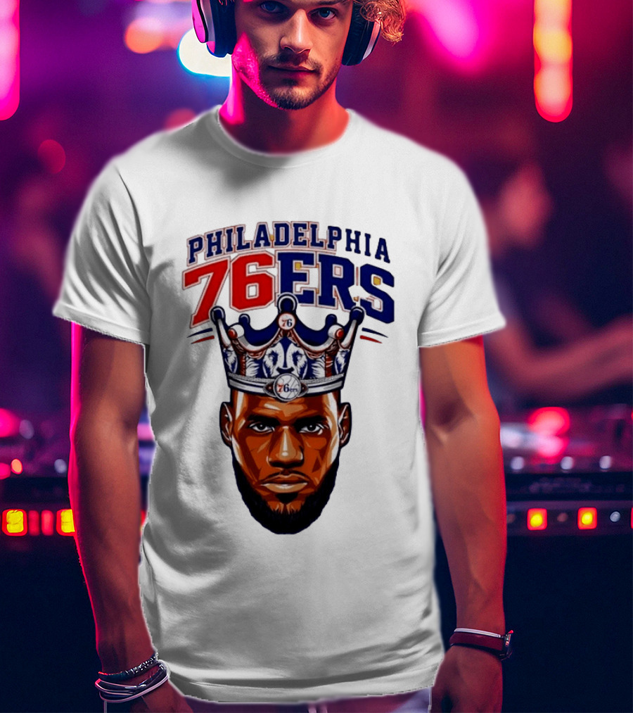 Philadelphia 76ers King Lebron 76 Crown T-Shirt
