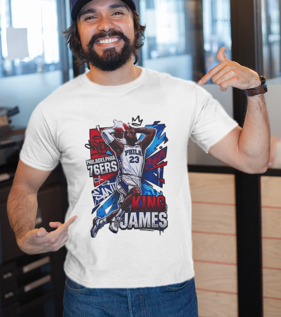 Philadelphia 76ers King James 23 Basketball Dynamic Dunk T-Shirt