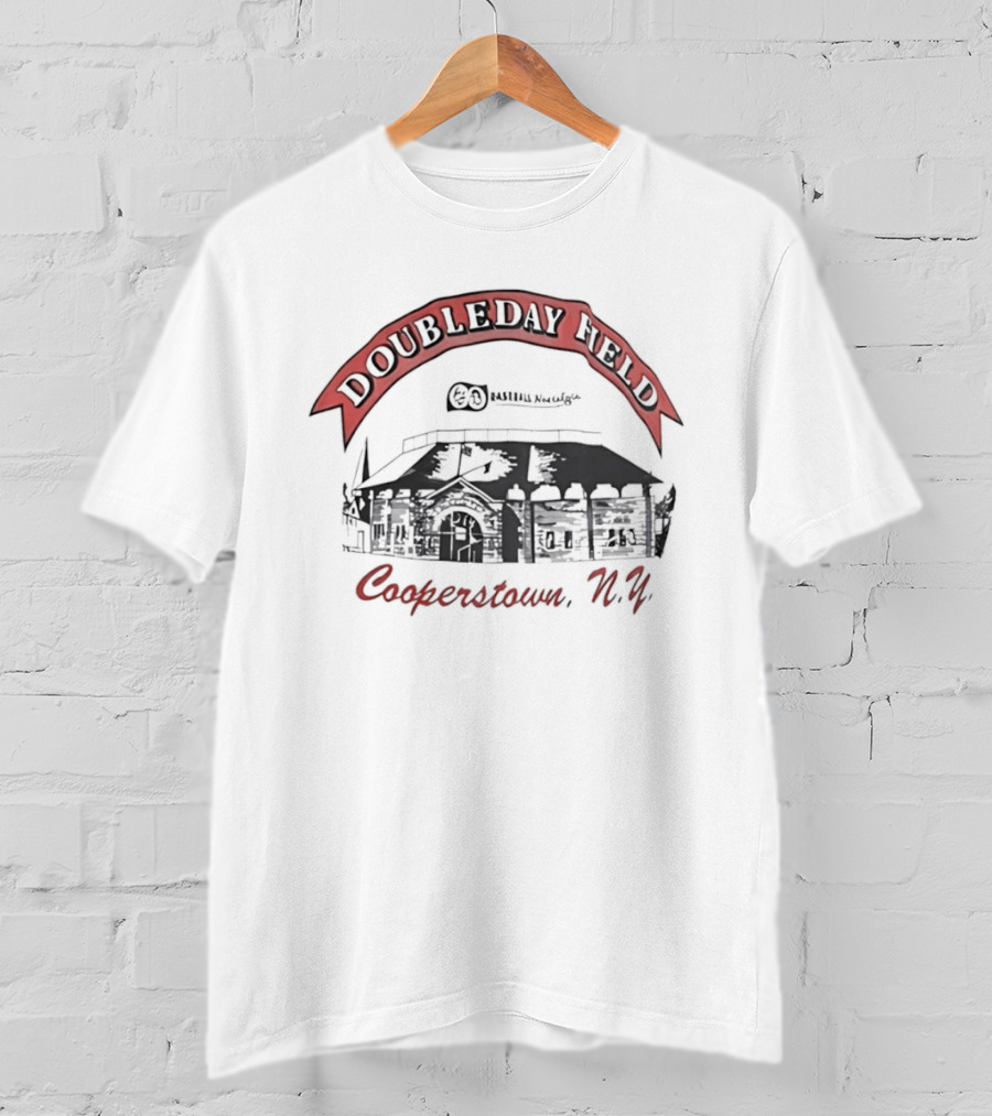 Doubleday Field Cooperstown NY Baseball Stadium Nostalgia T-Shirt