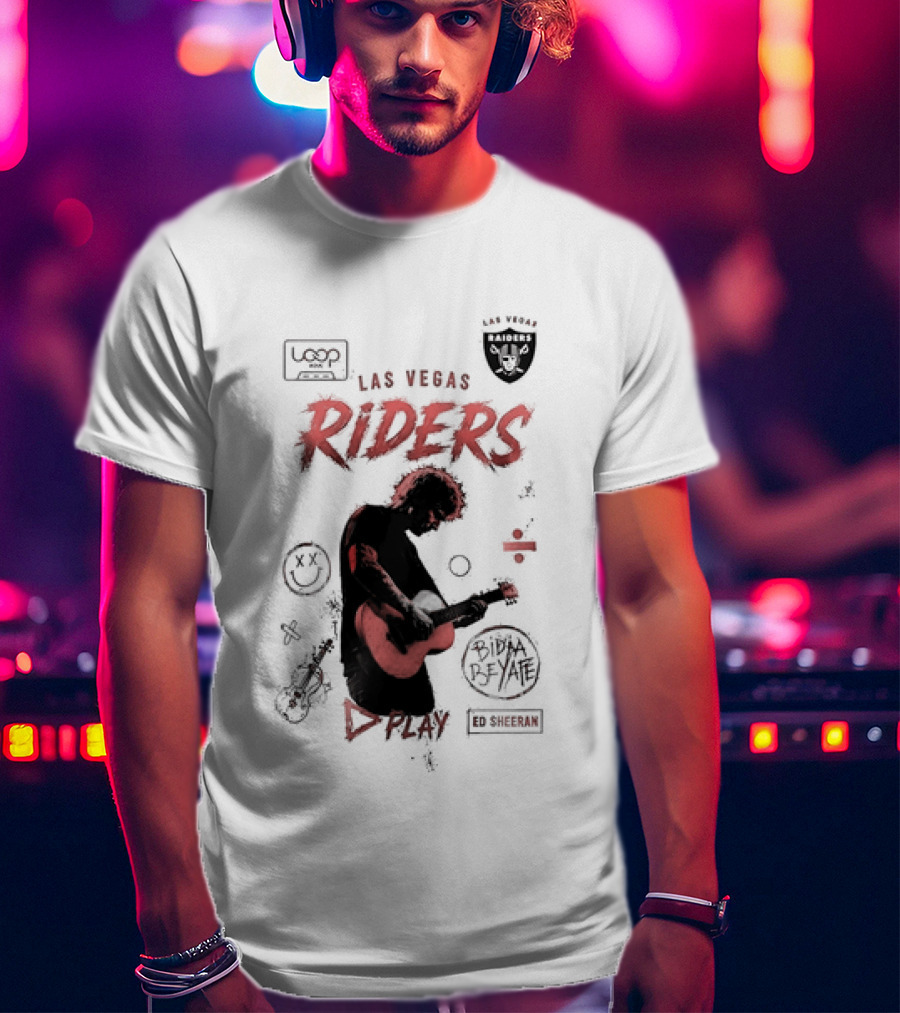 Las Vegas Riders Ed Sheeran Raiders Collage T-Shirt