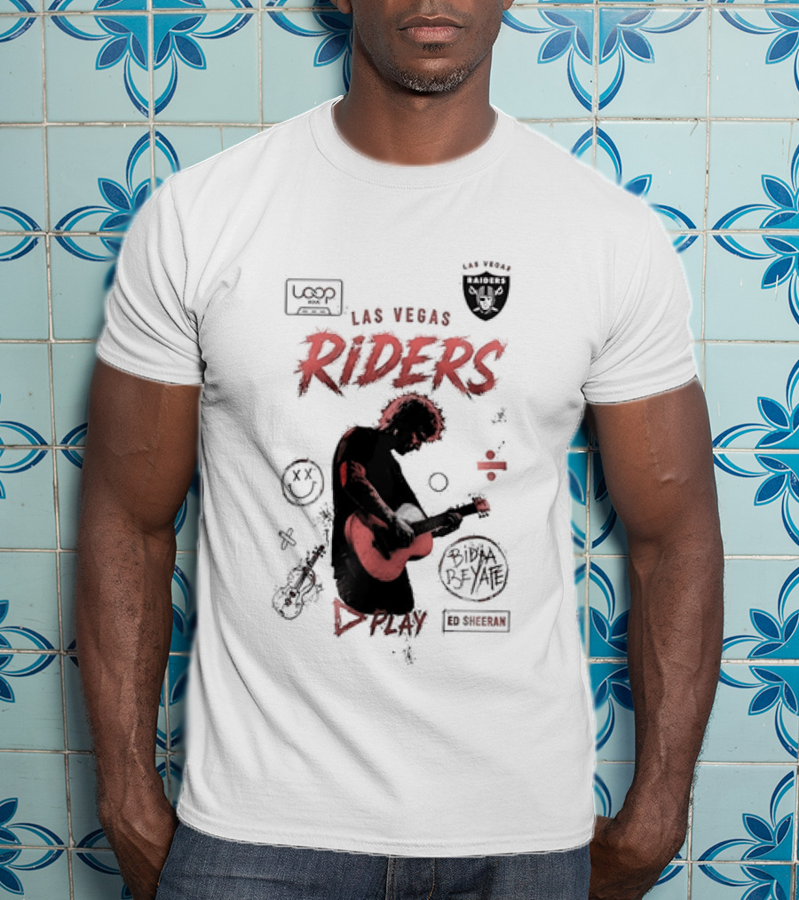 Las Vegas Riders Ed Sheeran Raiders Collage T-Shirt