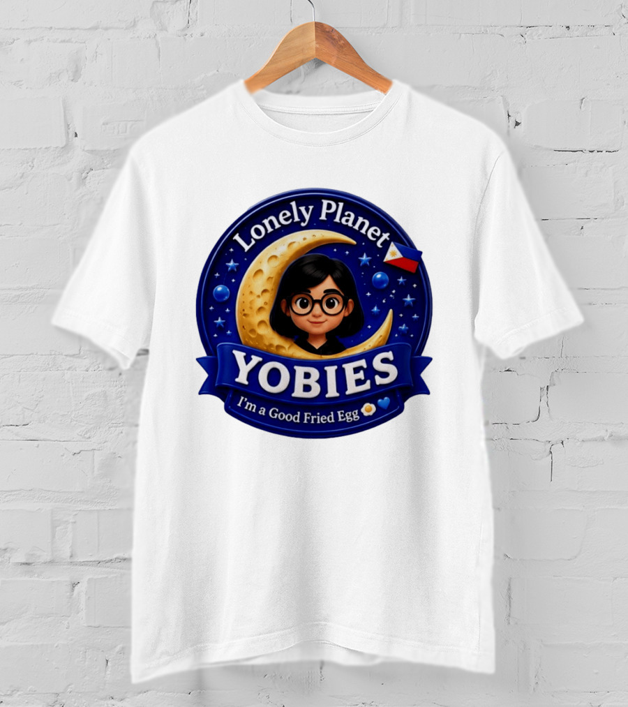 Lonely Planet Yobies I'm A Good Fried Egg Moon And Stars T-Shirt