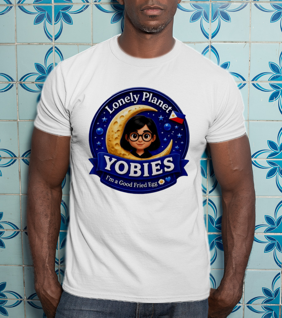 Lonely Planet Yobies I'm A Good Fried Egg Moon And Stars T-Shirt