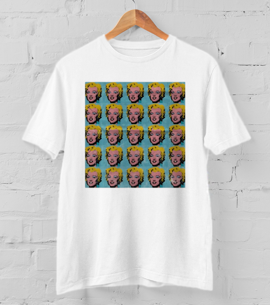 Marilyn Monroe Andy Warhol Pop Art Iconic Repeated T-Shirt