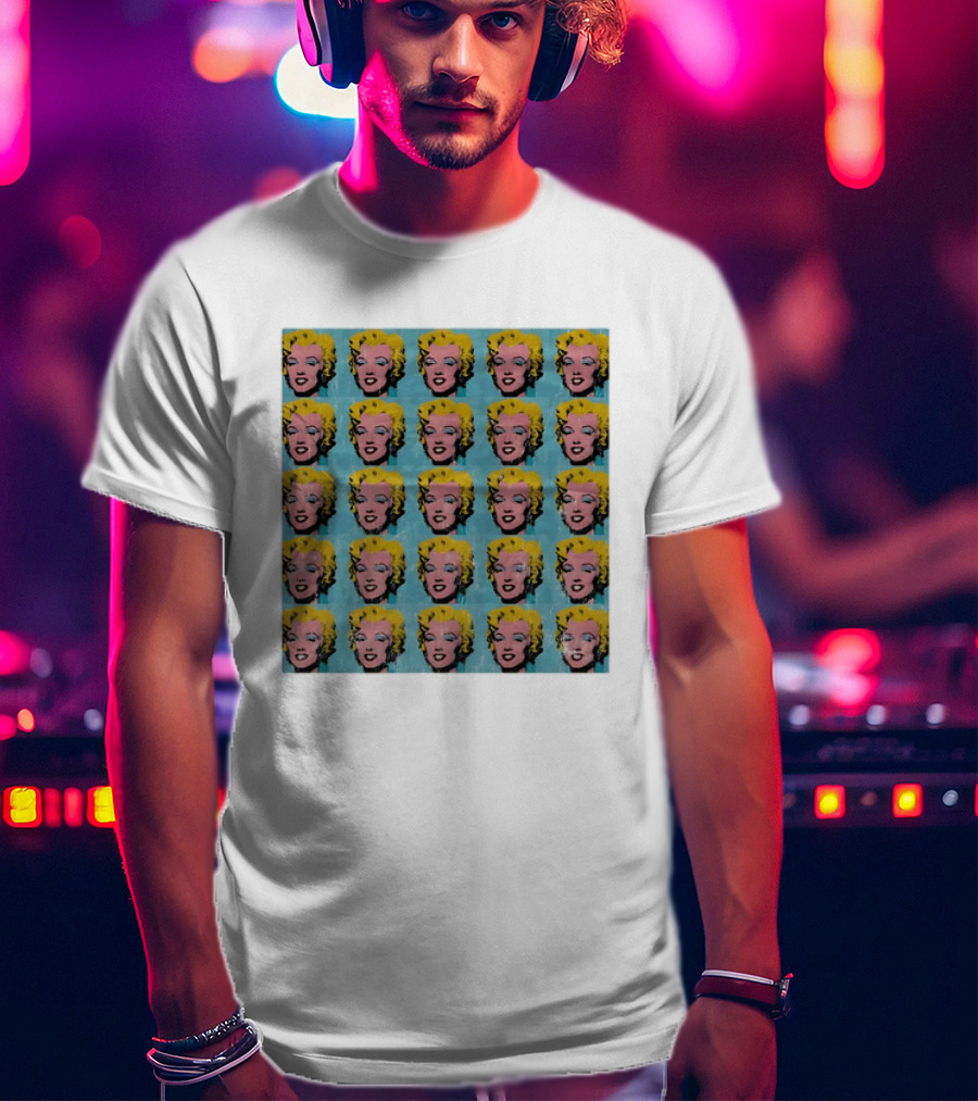 Marilyn Monroe Andy Warhol Pop Art Iconic Repeated T-Shirt