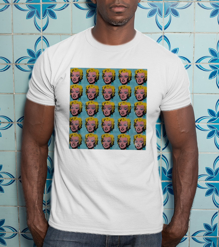 Marilyn Monroe Andy Warhol Pop Art Iconic Repeated T-Shirt