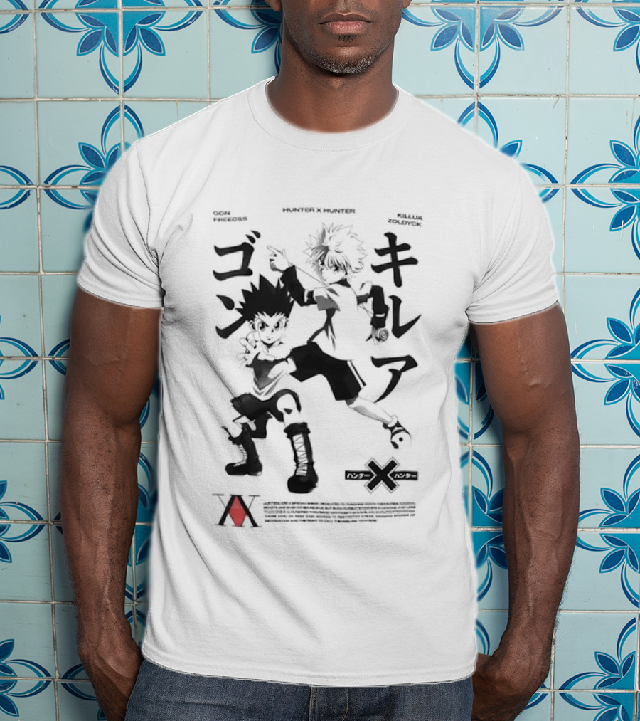 Gon Freecss Killua Zoldyck Hunter X Hunter Japanese Text Adventure Duo T-Shirt