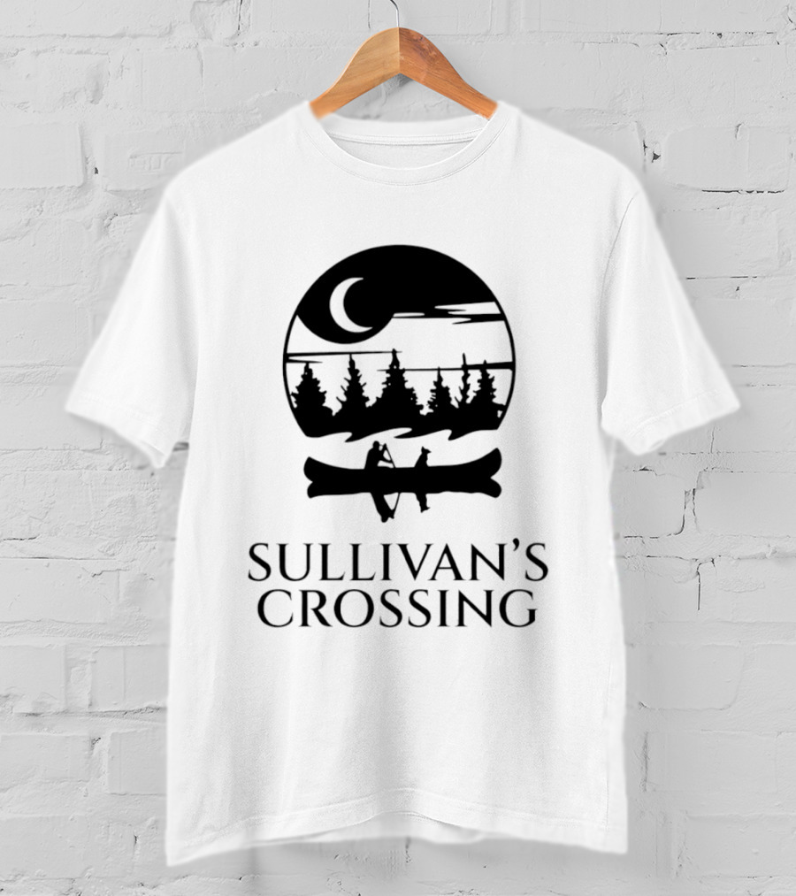 Sullivan's Crossing Canoe Moon Scene Nature Adventure T-Shirt