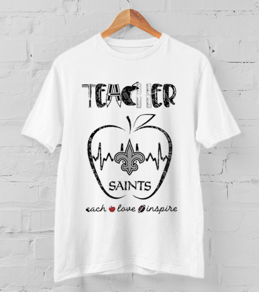 Teacher Saints Teach Love Inspire Apple T-Shirt