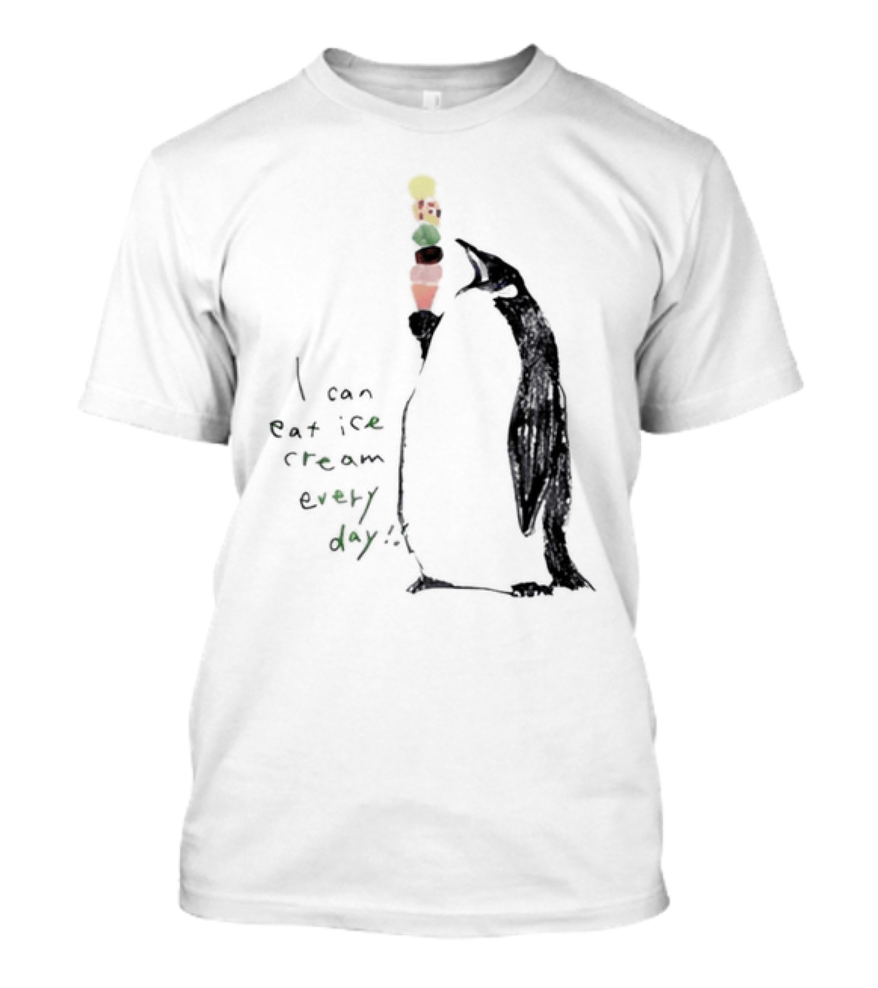 Penguin Eating Ice Cream I Can Eat Ice Cream Every Day T-Shirt