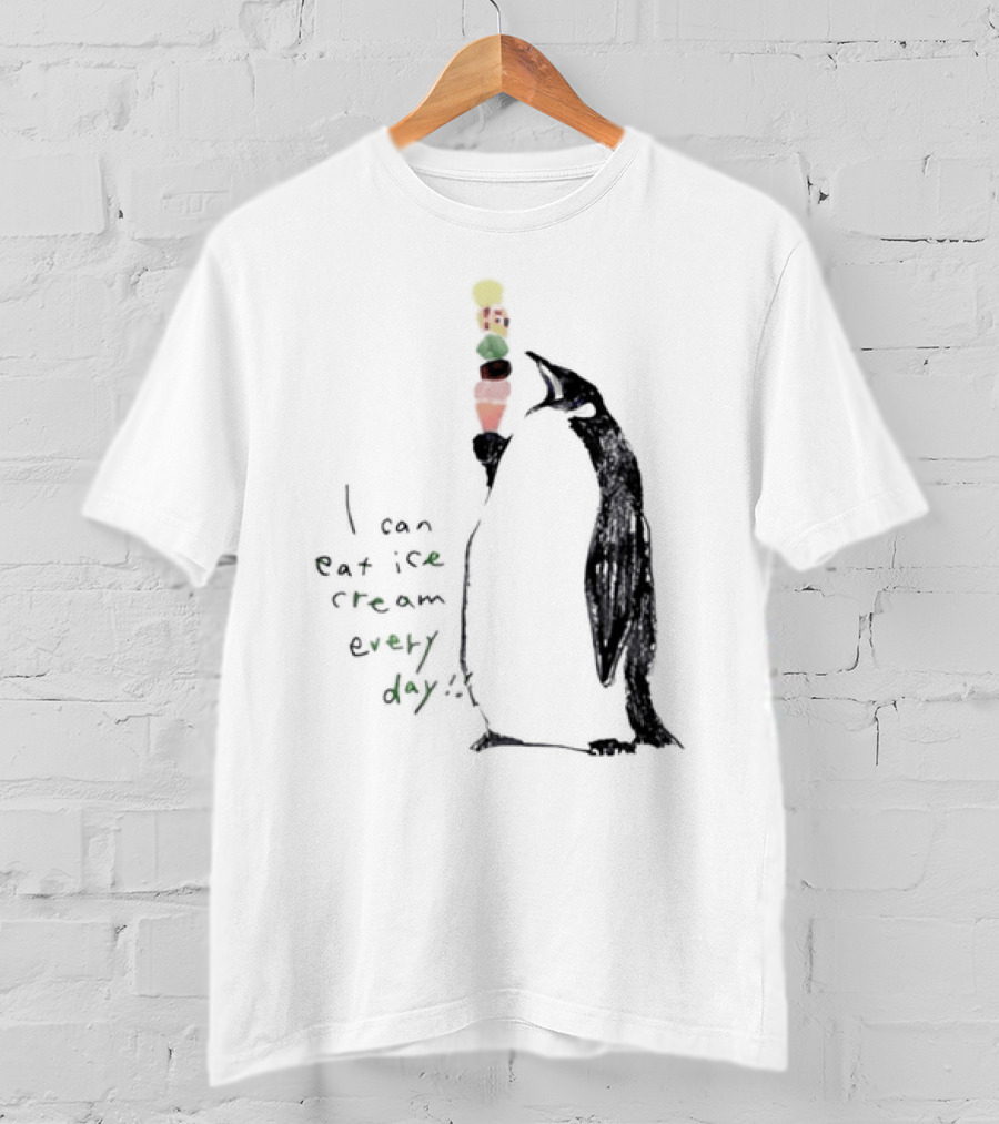 Penguin Eating Ice Cream I Can Eat Ice Cream Every Day T-Shirt