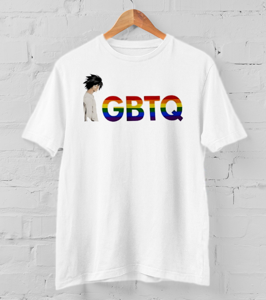 L Lawliet Death Note LGBTQ Rainbow Pride Month T-Shirt