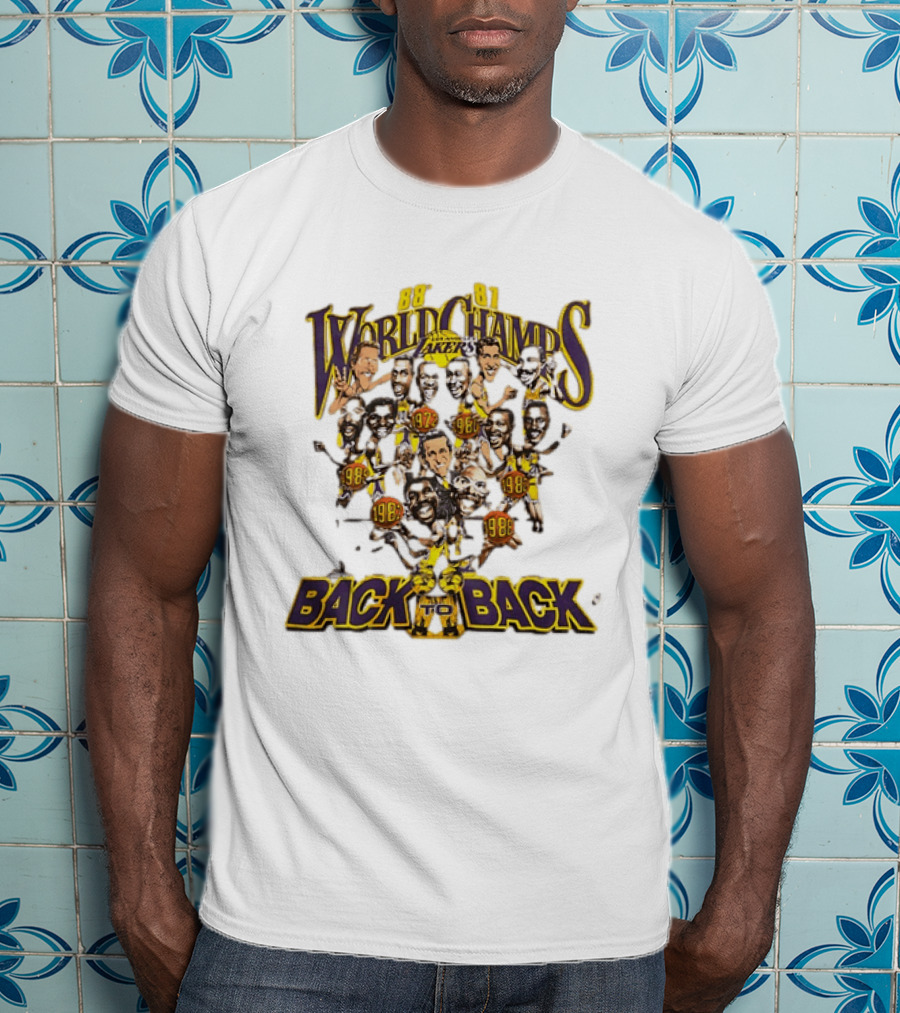 88 89 Lakers World Champs Back To Back T-Shirt