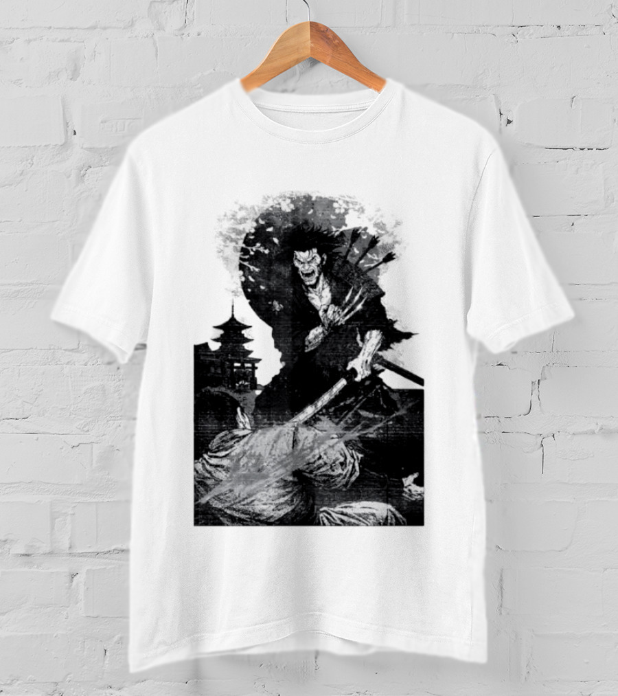 Wolverine Logan Marvel Comics Samurai Japan Sakura Cherry Blossoms Battling Warrior Scene T-Shirt