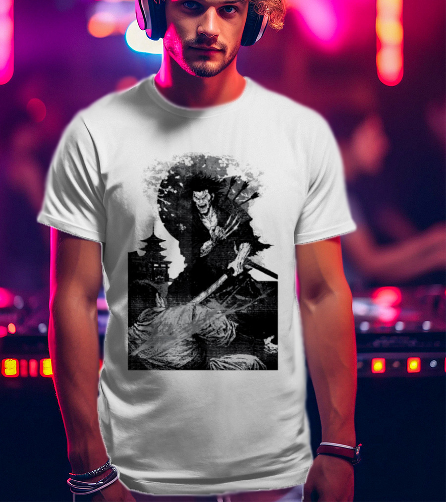 Wolverine Logan Marvel Comics Samurai Japan Sakura Cherry Blossoms Battling Warrior Scene T-Shirt