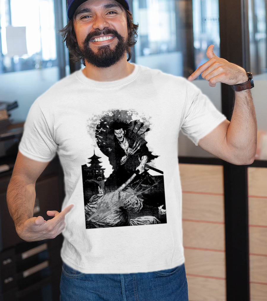 Wolverine Logan Marvel Comics Samurai Japan Sakura Cherry Blossoms Battling Warrior Scene T-Shirt